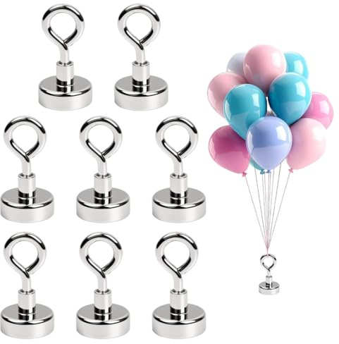 YIPFEN 8 Pezzi Pesi per Palloncini Riutilizzabili, Supporti per Palloncini ad Elio, Decorazioni per Feste, Matrimoni, Compleanni, Natale e Halloween