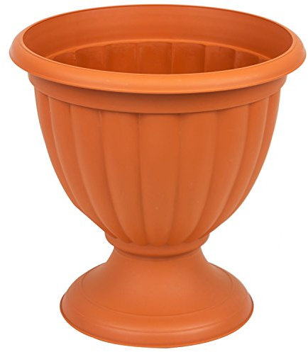Form Plastic Amphore Pflanzpokal Pflanzgefäß Schale Vase braun H 43,5 cm Blumentopf