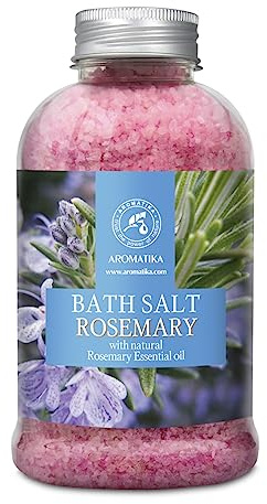 Sale da Bagno al Rosmarino 600g con Olio Essenziale di Rosmarino Naturale - Sali da Bagno - Cura del Corpo - Ideale per Dormire Bene - Bellezza - Bagno - Cura del corpo - Relax - Aromaterapia - Spa