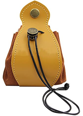 Tiardey Universal-Geschenktasche–Tablett blanko mit Kordelzug und Knopf Würfelbeutel aus Leder Aufbewahrungstasche für D&D-Würfel,Schmuck,Münzen und kleine Accessoires