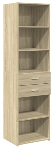 vidaXL Highboard, Sideboard for Hallway Living Room, Side Cabinet with Storage, Cupboard, Buffet Cabinet, Modern Style, Sonoma Oak Engineered Wood