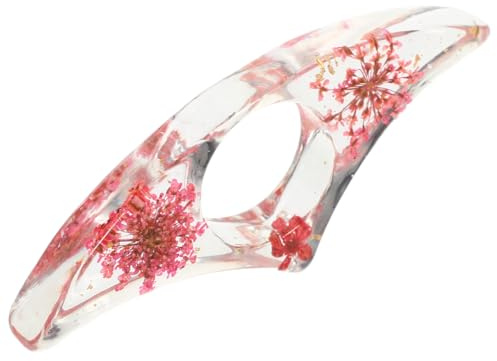 DIYEAH Marque Page Fleurs Séchées En Résine Avec Bague De Lecture Pratique Support De Page De Livre Léger Pour Lecture Facile À Une Main Cadeau Idéal Pour Amateurs De Livres