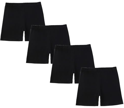 CHUNG - Pantalones cortos de ciclista para niñas, de algodón, para niños pequeños, volteretas, danza, yoga, juego, debajo del vestido, falda, uniforme escolar, ropa básica de verano para niños