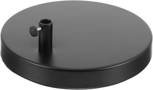 TEHAUX Desk Lamp Base: Black Iron Swing Arm Lamp Base, Round 7.5 inches Mounting Stand for Desk-Lamps