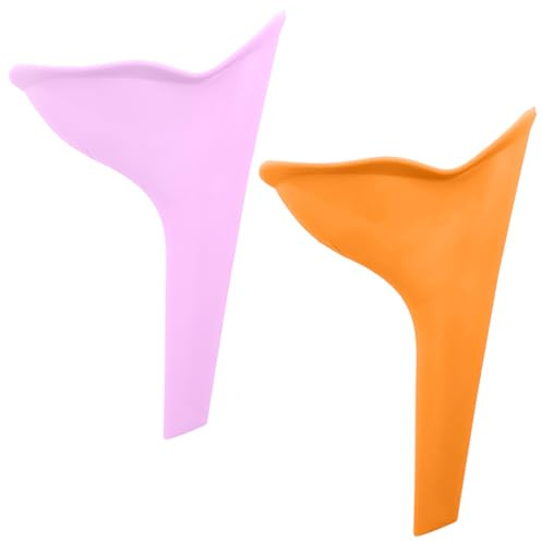 2 Pezzi Imbuto per Pipi Donna, Cono Pipi Donna, Dispositivo per Minzione Femminile, Riutilizzabile in Silicone per Orinatoio Femminile, Infallibile, Urinatoio Femminile Portatile