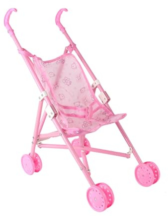MagiDeal Poussette pliable pour poupées, cadeau d'anniversaire, jouet interactif pour enfants de 3 ans