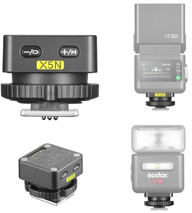 Godox X5-N TTL Déclencheur de Griffe sans Fil pour appareils Photo Nikon, pour Mini Flash Godox iT32, télécommande 2,4 G TTL/HSS, Connexion magnétique
