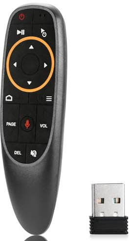 AYHWP G10S Air Mouse, telecomando Bluetooth da 2,4 GHz con funzione vocale, giroscopio a 6 assi, 2,4 G RF, con ricevitore USB per Smart TV, PC, Android TV Box