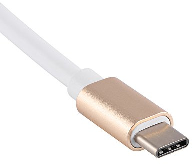 Acouto USB 3 Typ C Till VGA Video Adapter Omvandlare Kabel Trådkontakt Kontakt Silverväska När Ingen Bärbar USB 3 Typ C Till VGA Adapter Omvandlare AdapterUSB (Guld)