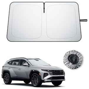 BIBIBO Compatible con Hyundai Tucson NX4 2022-2025 2026 Protector Solar, protección UV para Parabrisas, Parasol para Coche, Tela sin Arrugas, Parasol Interior, Parabrisas para Tucson NX4 Accesorios