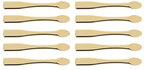 Happyyami 10 Cucharas para Cremas Cuidado Cutáneo de Abs Doradas, Herramientas para Aplicar Mascarilla Facial y Maquillaje para Mujeres