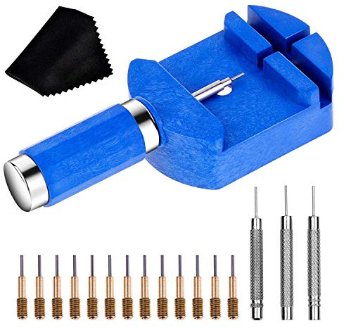 cridoz Kit d'outils de retrait de maillons de montre - Broches de rechange et poinçons pour la taille du bracelet, l'ajustement et la réparation du bracelet