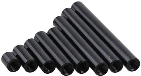 Zixinz-Socket Cap Screws M3 Aluminum Column Post M3*6/8/10/12/15/20/25/30/35/37.100mm Black Aluminum Round Standoff Spacer Spacing Screws, 10pcs, Corrosion-resistance (Length : 20mm, Size : M3)