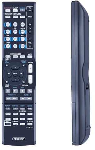 GOUYESHO AXD7721 Télécommande Compatible avec Récepteur AV Pioneer VSX-44 VSX‑45 VSX-329-K VSX-454 VSX-529-K VSX-824 VSX-830 VSX‑830‑K SC-9540 VSX-1024 VSX-1029 VSX-1130 -K VSX-SS. 300-K