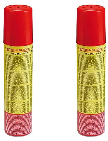 ROTHENBERGER Industrial 2x ROFILL Nachfüllgas 100 ml | Feuerzeuggas | Gaskartusche | Universalgas | hoher Reinheitsgrad | für Feuerzeuge Gasbrenner zum wieder befüllen inkl. 5 Adapter | 35840