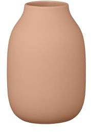 blomus Vase -COLORA- | Blumenvase aus Keramik | Farbe Amber Brown | Größe S | H 15 cm x B 10 cm x T 10 cm | hochwertige Handarbeit