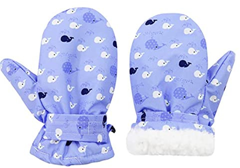 Generisch Manoplas cálidas para niños pequeños guantes de invierno para niños pequeños nieve dibujos animados guantes impermeables para bebé invierno manoplas para niñas niños (G, 6-24 meses)
