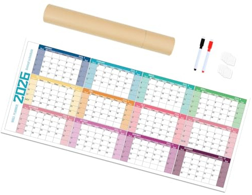 Calendrier De Bureau Surdimensionné 2026, Systèmes De Couleurs