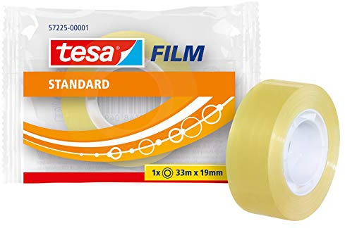 tesafilm standard - Ruban adhésif transparent multifonction pour la maison, l'école et le bureau - 33 m x 19 mm