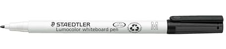 STAEDTLER Lumocolor 301 Whiteboardpennor – svart, 10-pack, 1,0 mm
