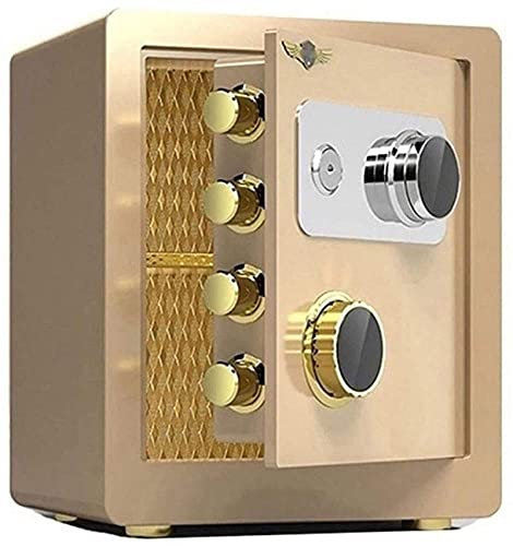 Coffre-fort pour argent avec serrure à clé Ménage Armoire en acier Mécanique Mot de passe Boîte de rangement (40cm)