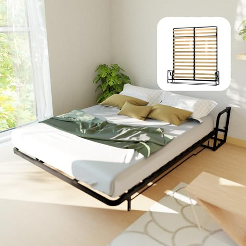 Wallbedking Schrankbett - Wandbett 180x200 Vertikal Classic, Klappbett mit Gasdruckfeder-Mechanismus, Platzsparendes Gästebett, kompatibel mit Standardmatratzen bis 30 cm, Einfache Montage