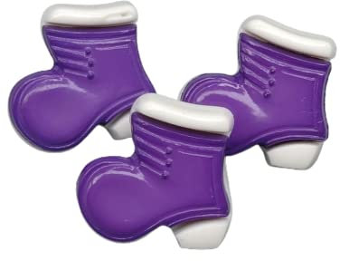 Barnknapp med stövelform 50 st - Tre färger tillgängliga - Storlek 18 mm - Tillverkad och skickad från Spanien - (Lilac)