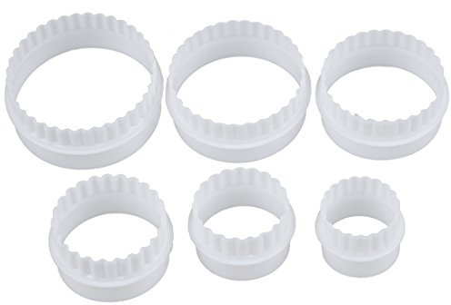 GERALD 6 stampi per biscotti per pasticceria, torte, fondente, , taglierina rotonda