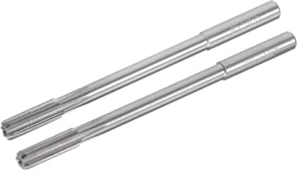sourcing map Escariador de mandril de 5,6 mm y 5,7 mm, cobalto M35, escariador de máquina D4, 6 flautas rectas, herramienta de corte de fresado de vástago redondo, para aleación de acero inoxidable,