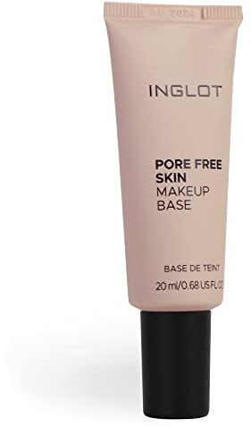 Inglot Pore Free Skin Makeup Base, Reduziert die Sichtbarkeit von Poren, Samtig Glatter Teint, Verlängert die Haltbarkeit des Makeups, Spendet Feuchtigkeit, Verhindert Hautglanz, Glättend, 20 ml.