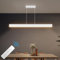 Klighten Led Lampada a Sospensione Da Tavolo Da Pranzo, Dimmerabile 3000K-6000K Moderna Luce a sospensione Con Telecomando, 150cm Lineare Regolabile, per Cucina Soggiorno, 100cm/36W, Bianco