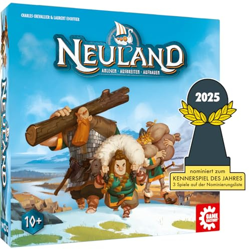 Game Factory 646080 Neuland, strategisches Familienspiel ab 10 Jahren