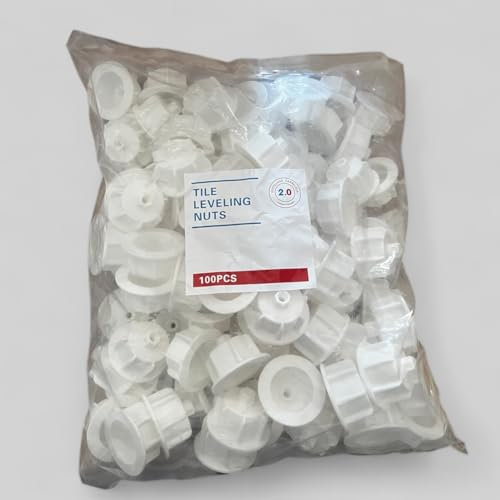 100 Cadrans pour Croisillons Autonivelants – Système de Nivellement Carrelage 2.0 | Réutilisables & Résistants | Filetage Universel | Pose Précise Sol & Mur