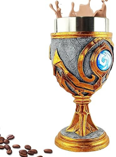 Copa de vino, copa de cáliz medieval vintage, herramienta de barra de acero inoxidable para uso diario, día del padre, cumpleaños, decoración de fiesta de boda