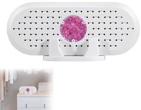 Quiet Mini Rechargeable Dehumidifier for Home Portable Electric Dehumidifier Reusable for Bedroom Bathroom Wardrobe Suitcase Shoe Cabinet Bookcase Compact Moisture Absorber Small Spaces Drying Clothes