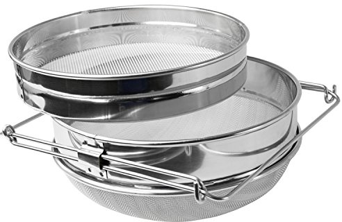VIVO Stainless Steel Honey Strainer Double Sieve, Bee Keeping Equipment Filter BEE-V101H