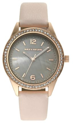 Skechers Damen Analog Quarz Uhr mit Polyurethan Armband SR9064