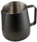 Bricco per il latte in acciaio inox, 400 ml, barista, brocca per il latte e il latte, con misurazione, adatto per macchine da caffè automatiche (nero, 400 ml)