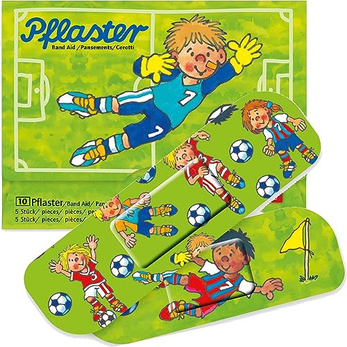10 Kinderpflaster * FUSSBALLER FRITZ FLANKE * von Lutz Mauder | 14637 | Pflaster Pflasterbriefchen Kinder Heftpflaster Fußball Soccer