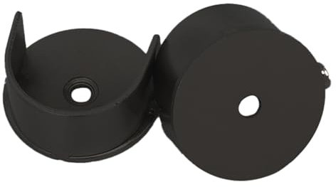 Fadcaer 2 Stück Kleiderstange Rundrohr Halterung,U-Form Kleiderschrank Stangenhalter mit Schrauben,Verstellbar Kleiderstange Stangenhalterung,Rundrohrhalterung für Schrankrohr-Stange