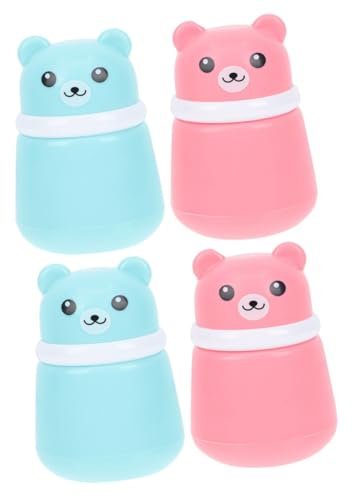 Beavorty 4 Stück Puderquaste Babyhalter To-go-behälter Aus Kunststoff Babypuder Reisespender Puderdose Für Babybadewanne Make-up-behälter Körper Schwamm Bilden Pulver Kind