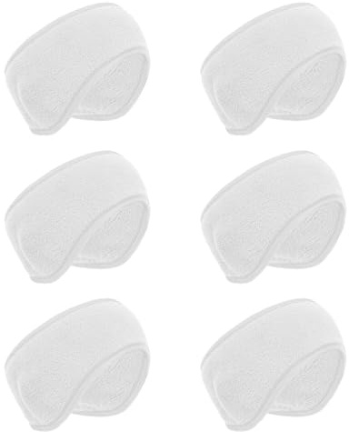 TOPTIE 6 calentadores de orejas de forro polar, orejeras blancas para hombres y mujeres, invierno, correr, esquí
