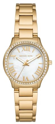 Michael Kors Sage Watch for Women, Quartz Three Hand Movement with Stainless Steel or Leather Strap