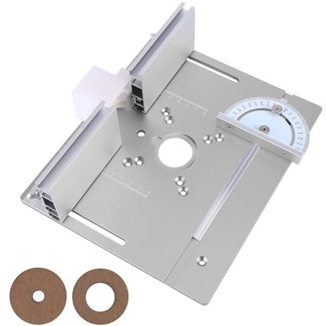 Lot de 3 plaques d'insertion pour table de fraisage, en alliage d'aluminium, table de fraisage, planche d'insertion pour défonceuse, planche pliante, machine à découper, outil auxiliaire de gravure