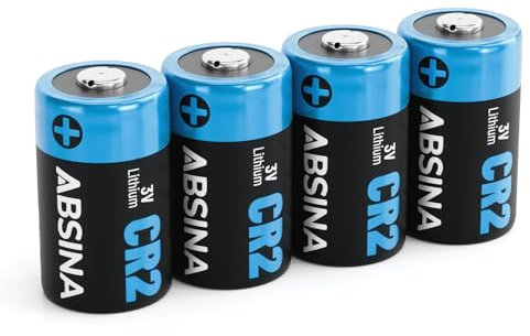 ABSINA 4X CR2 3V Lithium Batterie für Kamera, Fotoapparat & vieles mehr - CR2 Batterie auslaufsicher & mit Langer Haltbarkeit - Batterien CR 2 mit 800mAh