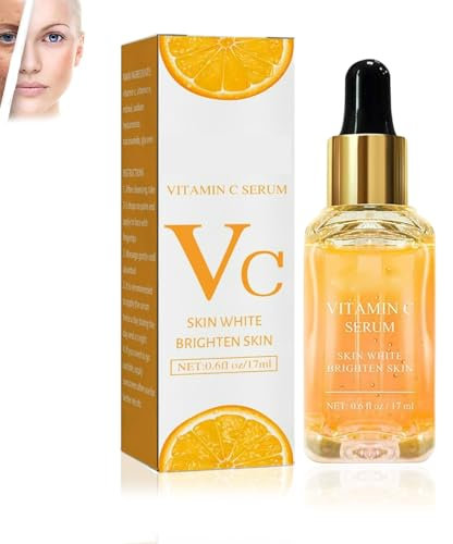 Vitamin E&Vitamin C Serum Visage Anti Tache,Enrichi en niacinamide, acide hyaluronique et rétinol,Tonique éclaircissant au VC pour la Peau,Sérum Correcteur de Taches Brunes pour le Visage (17mI, 1)