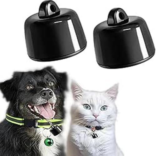 Générique Mini Traceur GPS pour Chien & Chat, Suivi Mondial, sans Frais Supplémentaires,Compatible iOS & Android, pour Tout Collier,Localisation Intelligente Dispositifs des Animaux (Noir-2pc)