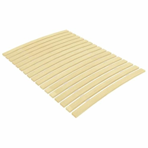 QJBSAVVA Sommier à lattes pliable en bois de peuplier massif 200 x 90 cm 17 lattes enroulées de 12 mm d'épaisseur - Cadre de lit pliable pour lit simple, lit de jour, lit d'adolescent, lit d'invité