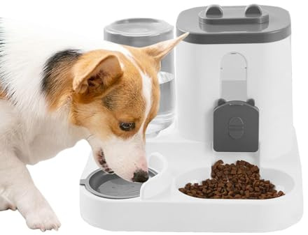 Automatisk husdjursmatare – husdjursmatning med kapacitet, kattmatautomat hundmatare, för små medelstora raser inomhus utomhus lägenhet vardagsrum balkong trädgård uteplats