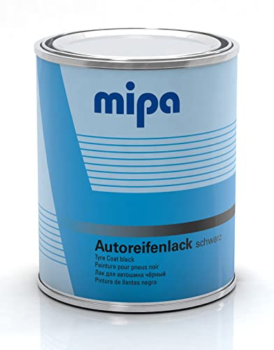 MIPA Autoreifenlack Reifenfarbe schwarz, 1 Liter